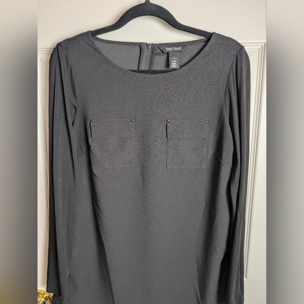 White House Black Market, Sz. 4, Round Neck, Long Sleeve Tunic